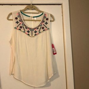 Embroidered Tank Top